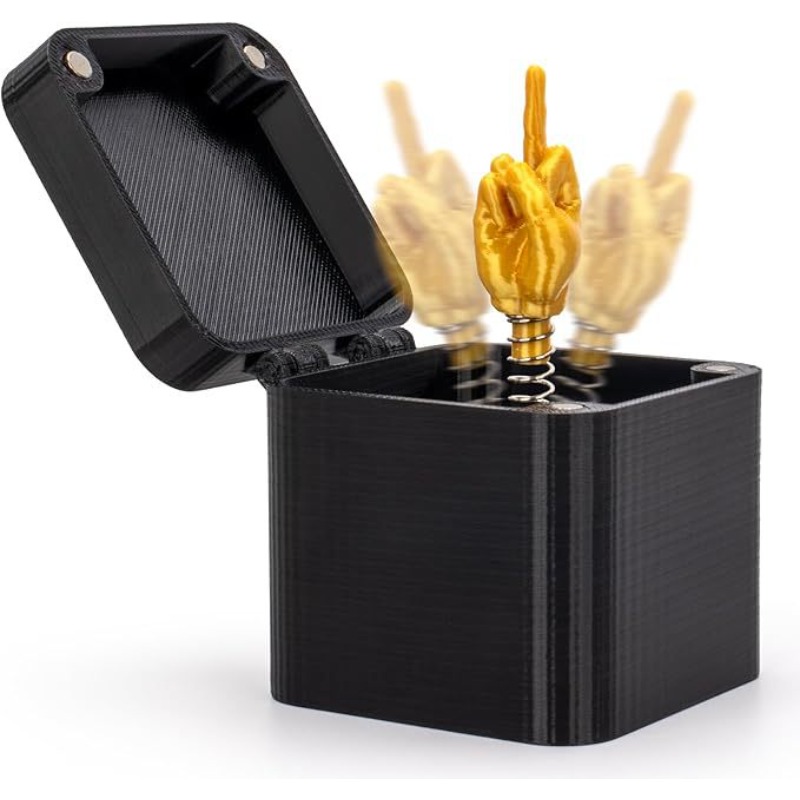 Out of the box pop-up Middle Finger Gift Box Creative Desk Home Decor Gifts Middle Finger Novelty Christmas Funny Prank Gift