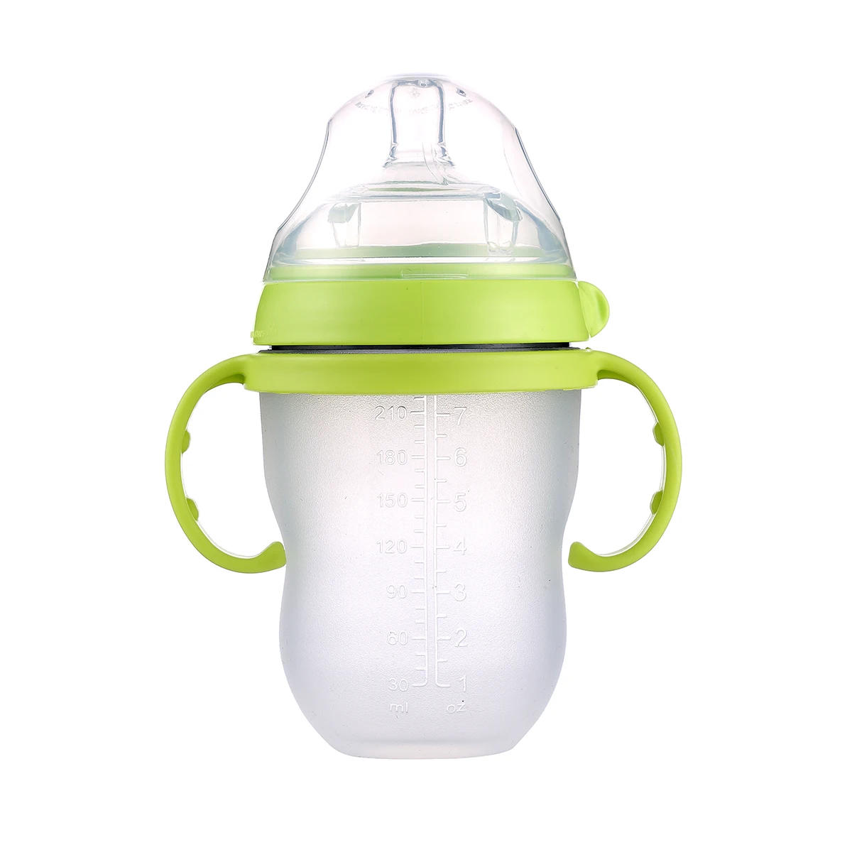 100% biberón de silicona verde 250ml 8oz rosa 150ml 5oz biberón de leche para bebé