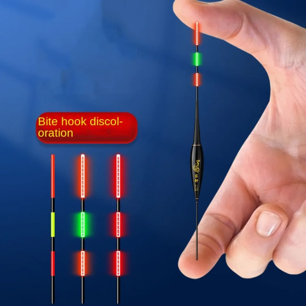 Flotador de pesca Led inteligente, boya de recordatorio altamente sensible, Sensor de gravedad, estroboscópico de pesca nocturna eléctrico brillante, cola larga