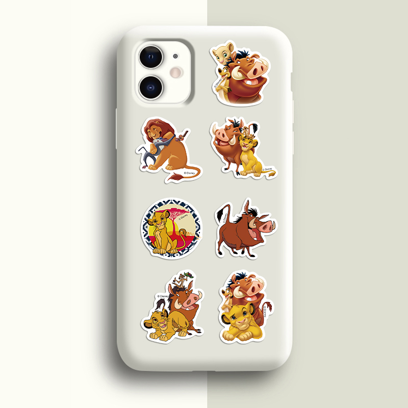 50 pçs disney o rei leão adesivos bonito dos desenhos animados filme estético para portátil skate telefone carro anime simba adesivo crianças presente