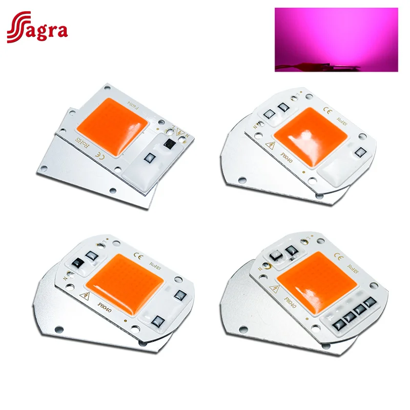 LED Volle Spektrum Pflanze Wachsen COB Licht Chip 10W 20W 30W 50W Phyto Hydrokultur AC 110V 220V UV Lampe Blume Sämling Fitolamp