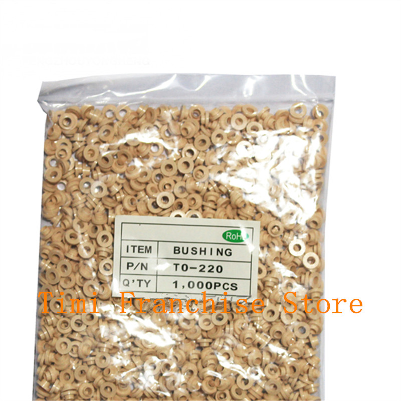 1000 pz TO-220 compresse isolanti cerchio M3 transistor pad Boccola TO-247 Rondella isolante in plastica TO-3