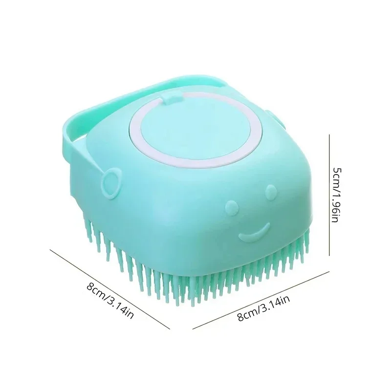 Escova de banho para animais de estimação, escova massageadora de silicone macio, gel de banho, ferramentas limpas, pente, limpeza de cães e gatos, suprimentos de limpeza