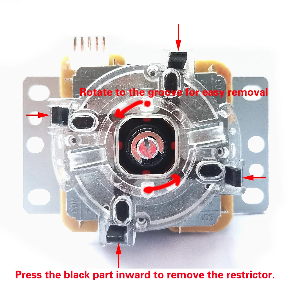 Nouveau Restricteur octogonal GT-Y, porte ronde adaptée au Joystick Sanwa JLF, bâton à 8 voies pour Console de jeu d'arcade, pièces de rechange de poignée