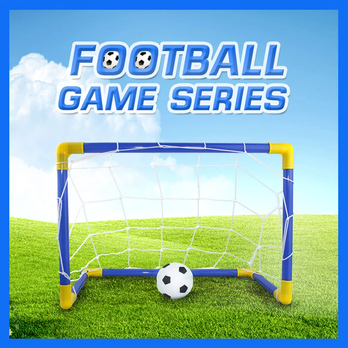 Kit de juego de fútbol duradero para interiores/exteriores para niños pequeños, juego de portería de fútbol portátil de primera calidad, horas sin fin de diversión y tiempo de juego