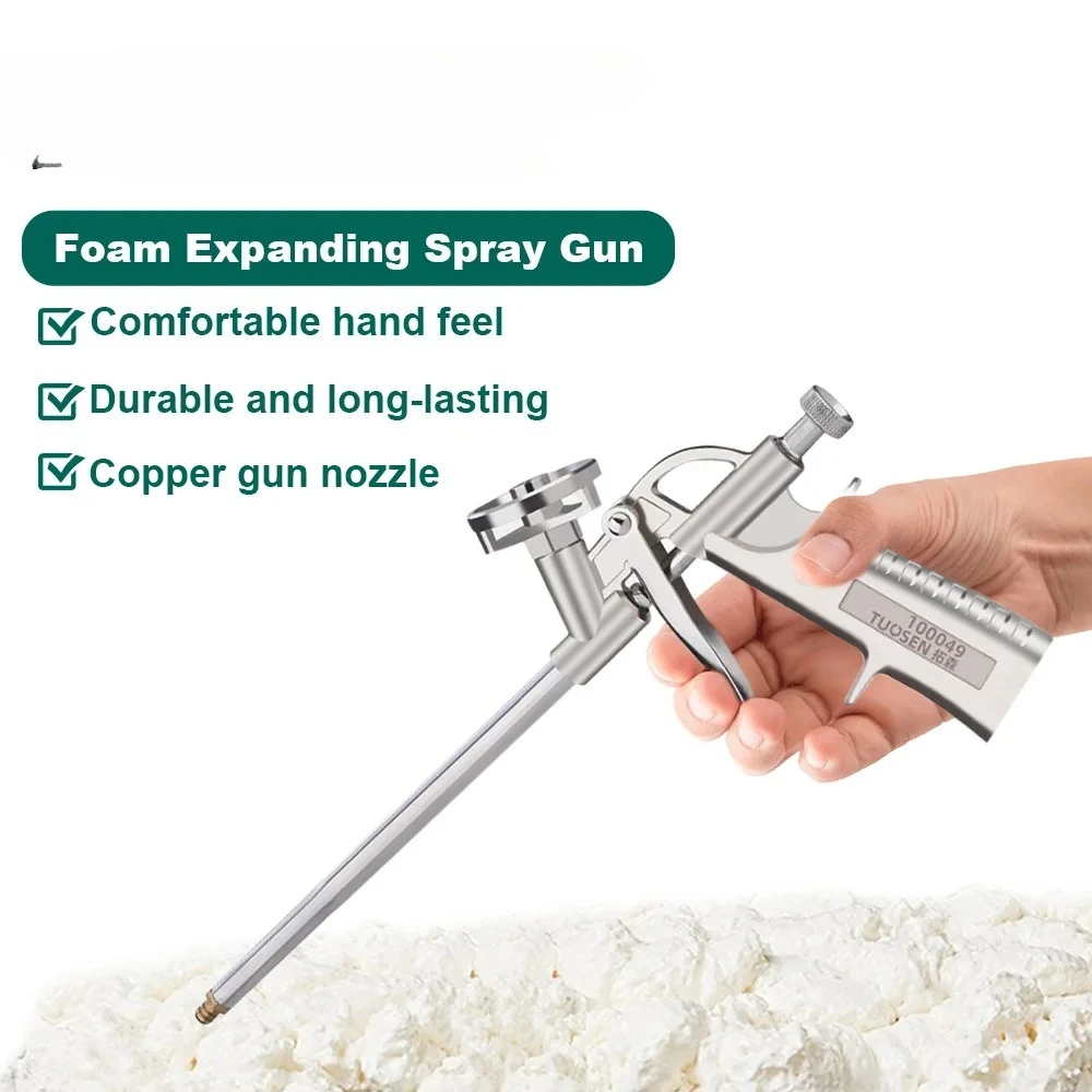 Foam Expanding Spray Gun All Metal Polyurethane Foam Sealant Foaming Jet Glue Gun Manual Sealant Caulking Tool House Renovation