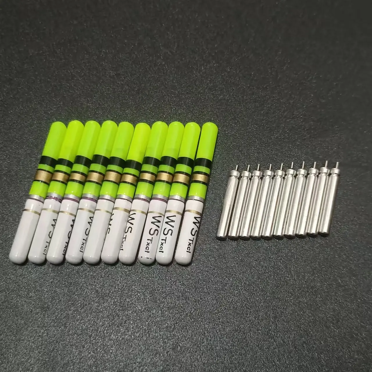 10 Uds. Palos de luz verde/rojo funciona con batería CR322 lámpara LED barra de luz luminosa accesorio de aparejos de pesca nocturna J553