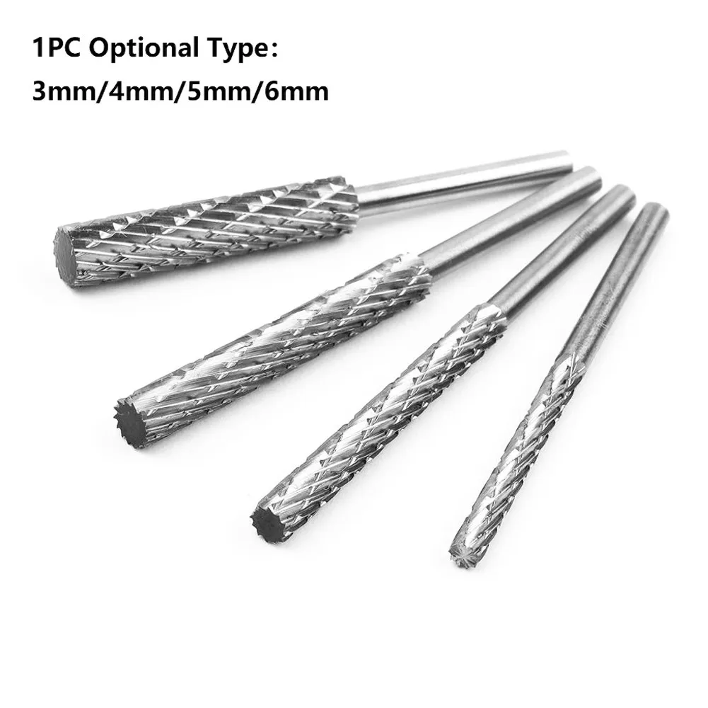 4/1Pcs Rotary Burr Cutter High Speed Steel Rotary File 3/4/5/6mm For Dremel Accessory Milling Cutter Drill Bit Engraving Bit