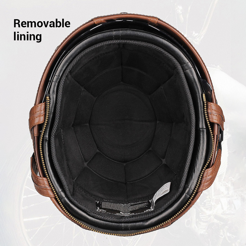 Retro Motorhelm DOT Certificering Moto Helm Heren Dames Halve Helm HD Lens Casco Vier Seizoenen Rijden Scooter Capacetes