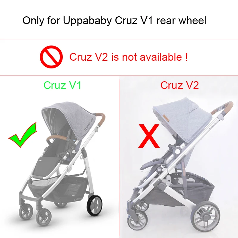 Колесная шина для коляски Uppababy Cruz V1, Задняя колесная шина, Полиуретановая бескамерная полностью совместимая детская коляска «сделай сам», Сменные аксессуары