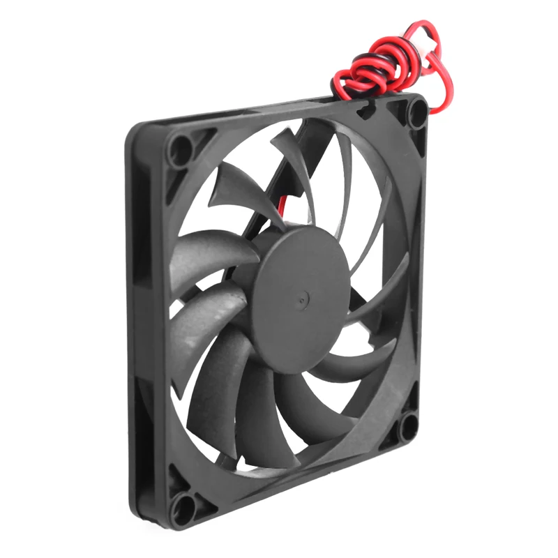 12V 2-poliger 80x80x10mm PC-Computer CPU-System Kühlkörper bürstenloser Lüfter Desktop-PC-Gehäuse Kühler lüfter