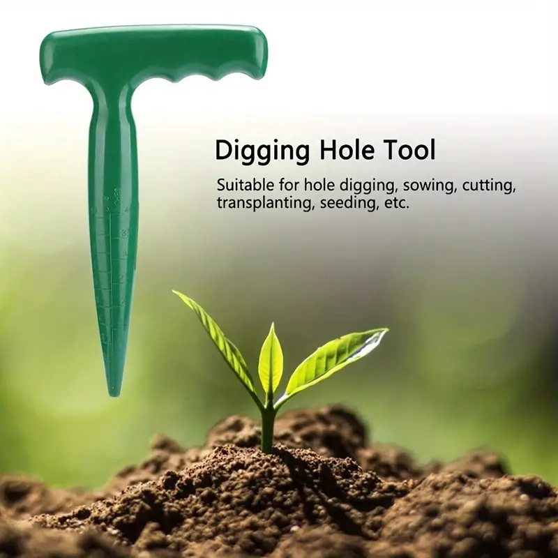 1pc Handheld Garten Loch Puncher Klare Skala Pflanzung Werkzeuge Leichte Graben Loch Werkzeug Aussaat Samen Spender Für Loch Diggin