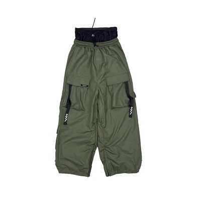 KEEPMONEY Men and Women's Oversized Ski Pants Waterproof Breathable Thermal Fleece Lining Snowboard Warm Winter 3L Fabric