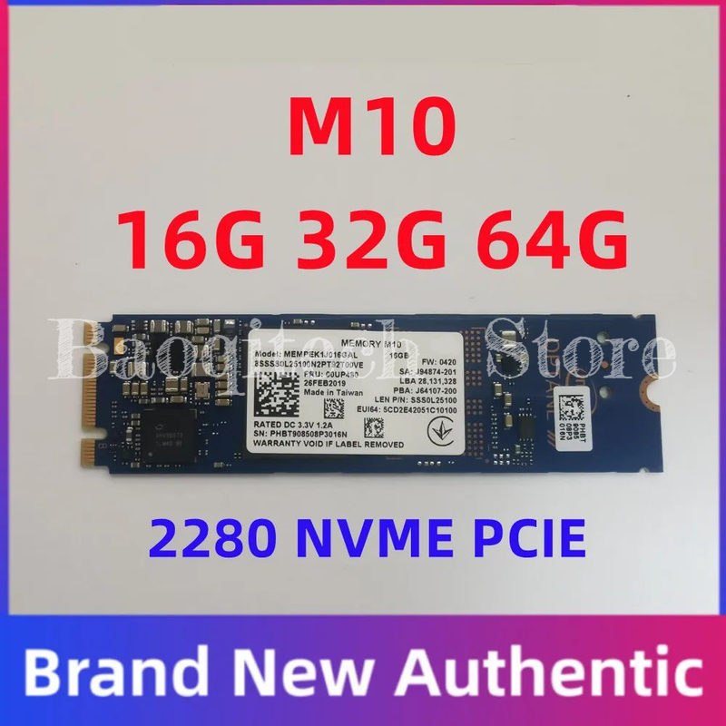 Original M10 M.2 2280 SSD 64GB 32GB 16GB PCIe M.2 2242 3.0 3D Xpoint NVMe Internal Solid State Drive For Intel Optane Memory