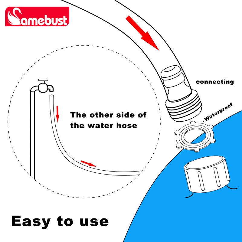 Camebust Inflatable Pvc Water Sprash Mat Outdoor Water Play Sprinkler Toy 67' for Party Decoration