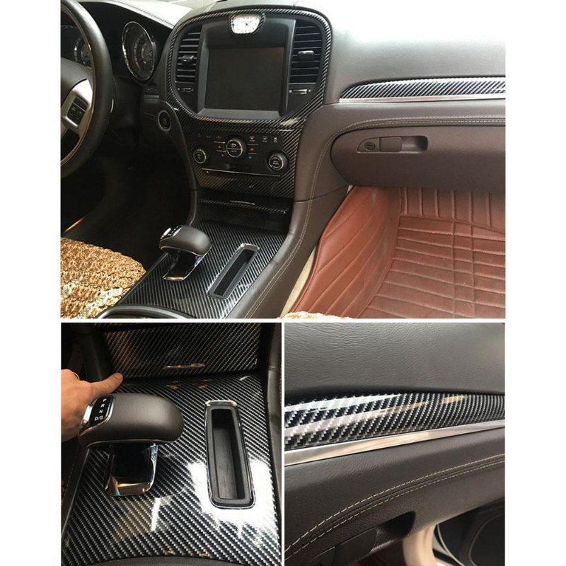 7D Koolstofvezel Vinyl Film Wikkelen Vinyl Sticker Glanzende Auto Wrap Vel Roll Decals Auto Styling Auto Accessoires