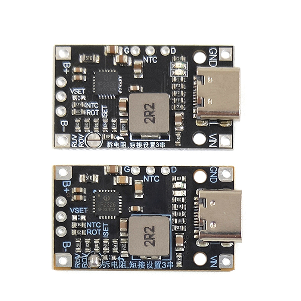 Módulo de refuerzo de carga de batería de litio tipo C USB 2S/3S BMS 15W 8,4 V 12,6 V 1.5A con soporte equilibrado carga rápida con indicador