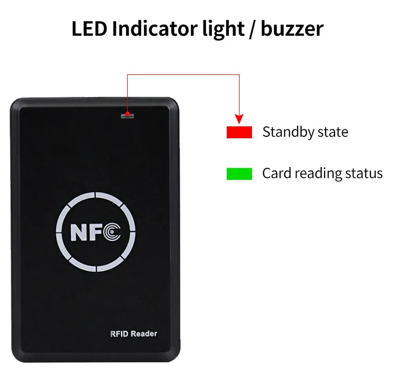 Frequências Múltiplas NFC Smart Card Reader, Gravador RFID, Copiadora Duplicadora, Fob USB, Cartão Chave Programador, Criptografia de Cópia, 125KHz, 13.56MHz