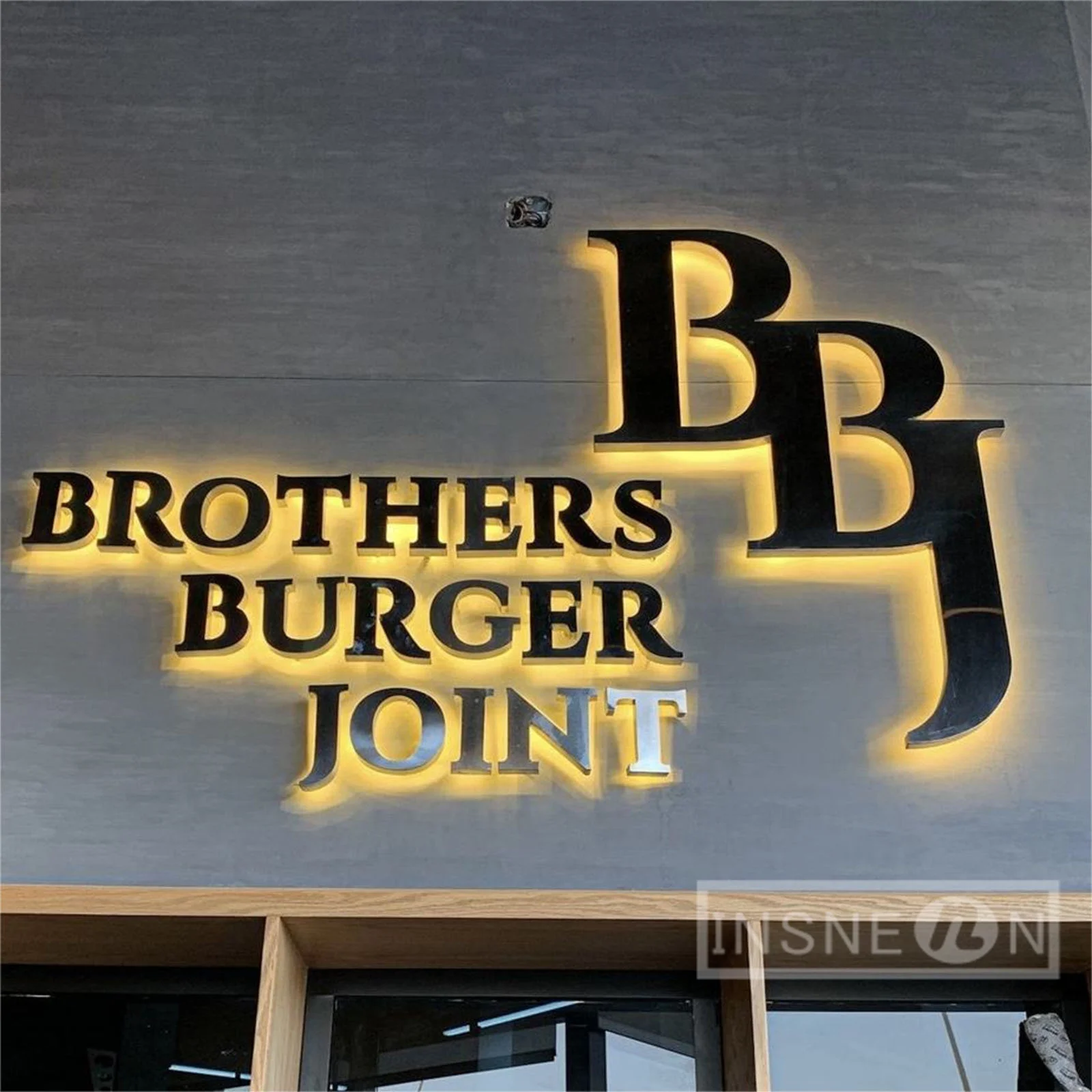 Custom LED โลโก้กันน้ําอะคริลิค Lighted Sign ร้านค้าปลีกกลางแจ้งบริษัท Store ป้าย Illuminated ตัวอักษร