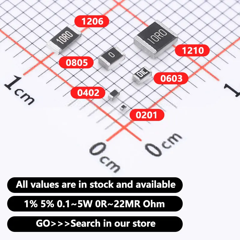 20 piezas resistencia de aleación SMD 2512 2W 1% 0.1R 0,1 ohm R100 R010 R020 R050 R100 R200 R220 R330 R470 R500 1R00 resistencia