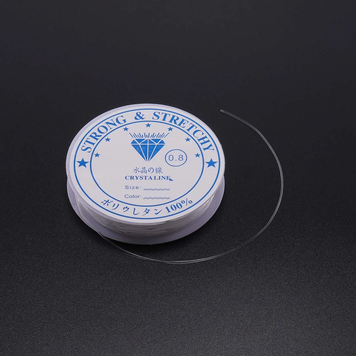 Corda Elástica Transparente para Fazer Jóias, Linha Cristal Redonda, cordão de borracha, Bracelete DIY Beading, 0.4mm, 0.5mm, 0.6mm, 0.7mm, 0.8mm, 1mm