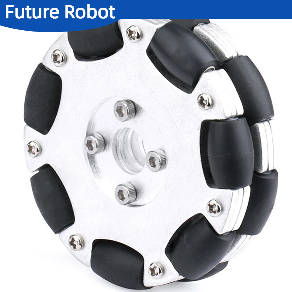 58 ミリメートル 82 ミリメートルアルミ合金オムニホイール 12 キロ 15 キロ負荷プラスチックまたは金属ホイール ROS プログラマブルプラットフォーム全方向性スポーツホイール