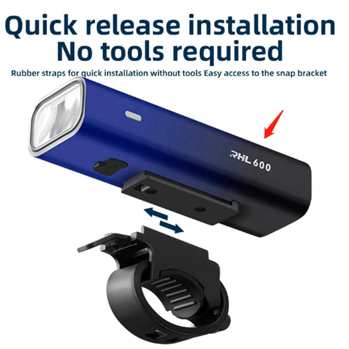 ROCKBROS-USB充電式自転車ヘッドライト、サイクリングヘッドライト、超高輝度懐中電灯、自転車ヘッドライト、800lm