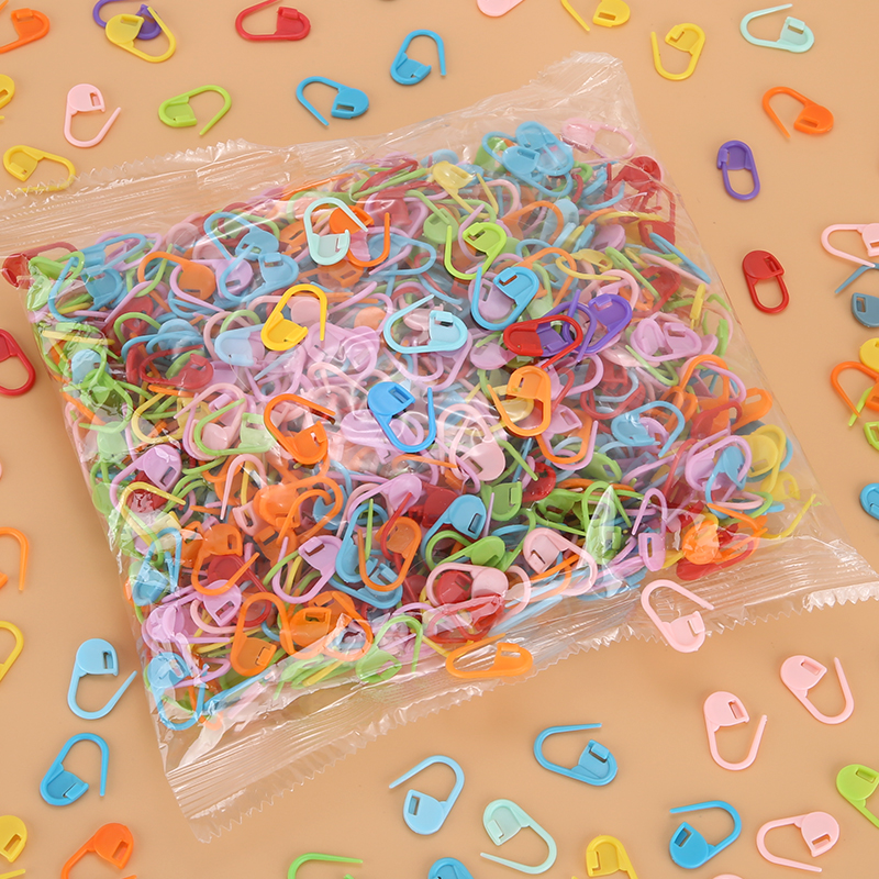 100-1000 ชิ้น/แพ็คมินิถักโครเชต์ Locking Stitch Markers สามารถบัตรอวยพรเด็กเครื่องหมายพลาสติกผู้ถือเข็มคลิปหัตถกรรม
