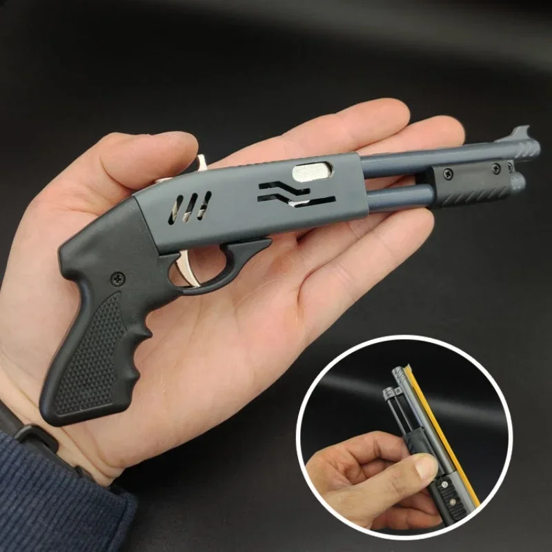 Mini pistola de goma de aleación para niños, pulverizador para niños, 8 ráfagas, Rifle de juguete, modelo de pistola en miniatura, adornos, regalos para niños