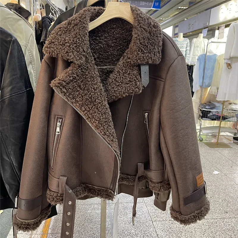 Herbst Winter Neue Motorrad Jacke Kurze Kleidung Frauen Mode Langarm Faux Leder Mantel Weibliche Zipper Lose Oberbekleidung W644