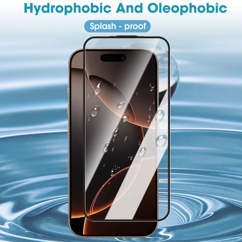 NNBILI 3 uds Protector de pantalla de fácil instalación sin polvo para iPhone 17 16 Pro Max 17Air 16E HD películas antiarañazos de vidrio templado