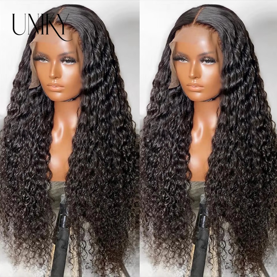 제리 곱슬 레이스 프런트 가발 13x4 투명 레이스 가발 여성용 cabelo humano 원래 브라질 DeepKinky 곱슬 인간의 머리 가발