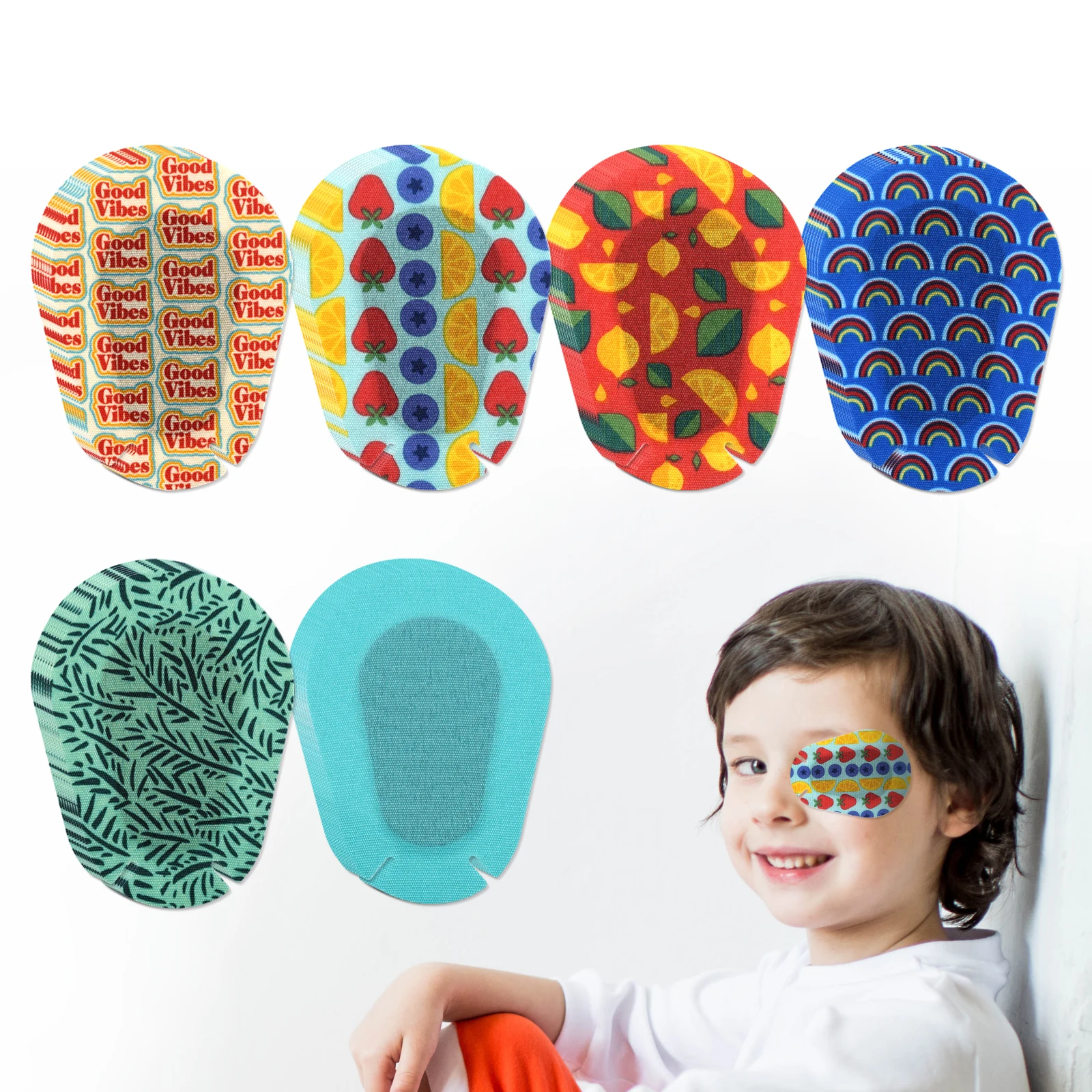 60 szt. 6 nowy kolor elastyczny przepaska na oko dzieci dla dorosłych zez Amblyopia leczenie leniwe oko medyczne przepaska na oko okulary do treningu oczu