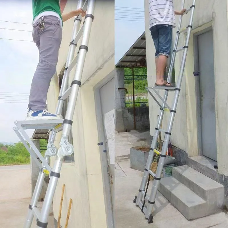 Nuovo tipo di accessori per scale in alluminio, banchi da lavoro, piattaforme triangolari, piattaforme di stoccaggio e piattaforme di installazione semplici