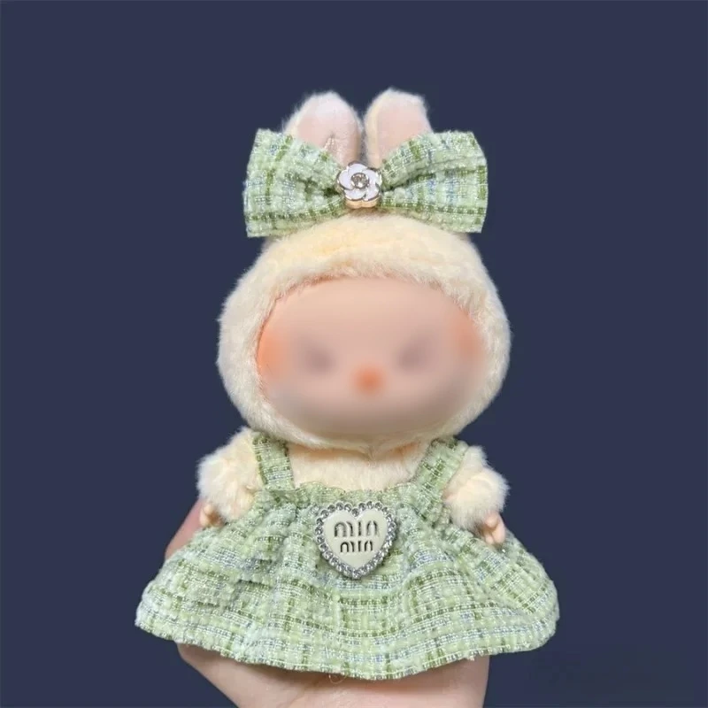 Para 17cm labubu roupas de pelúcia boneca saia requintada-adorável conjunto de saia retrô para roupas diy acessórios presente (sem boneca)