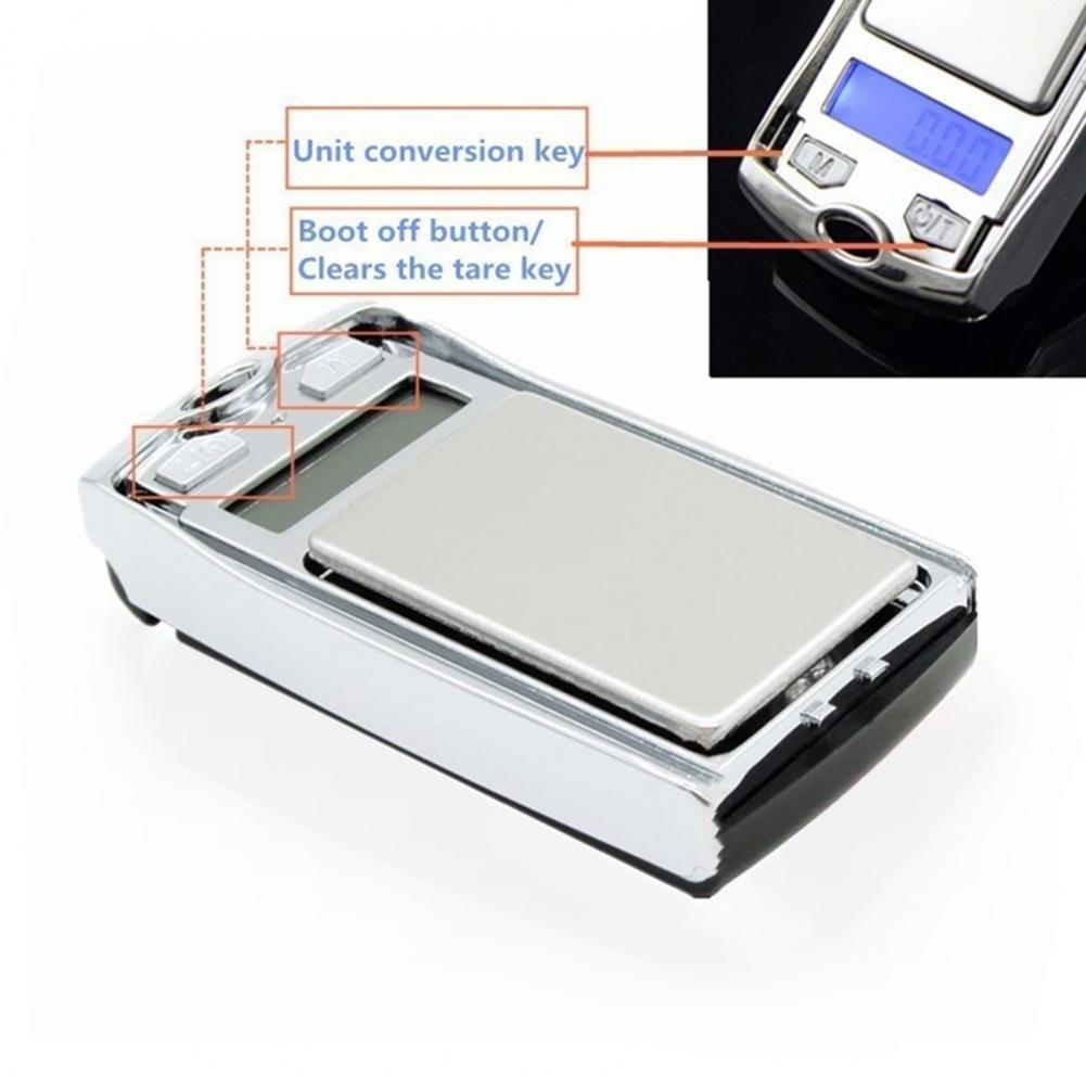 0.01g Electronic Jewelry Scale Mini Car Key Creative Metal Accurate Digital Pocket Food Kitchen Scale Tool