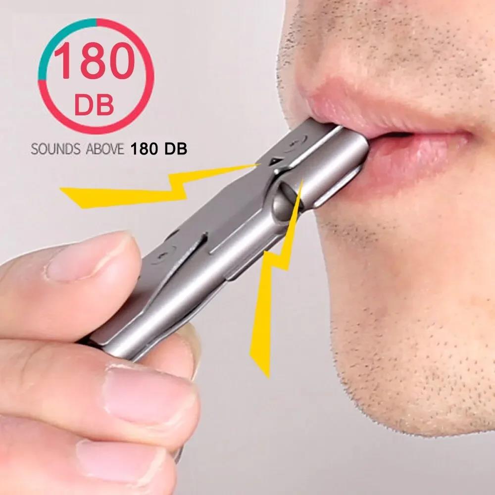 Doppel Rohr Pfeife Anhänger Schlüsselbund Hohe Dezibel Tragbare Outdoor Survival Notfall Camping Werkzeug Multifunktions 1PC