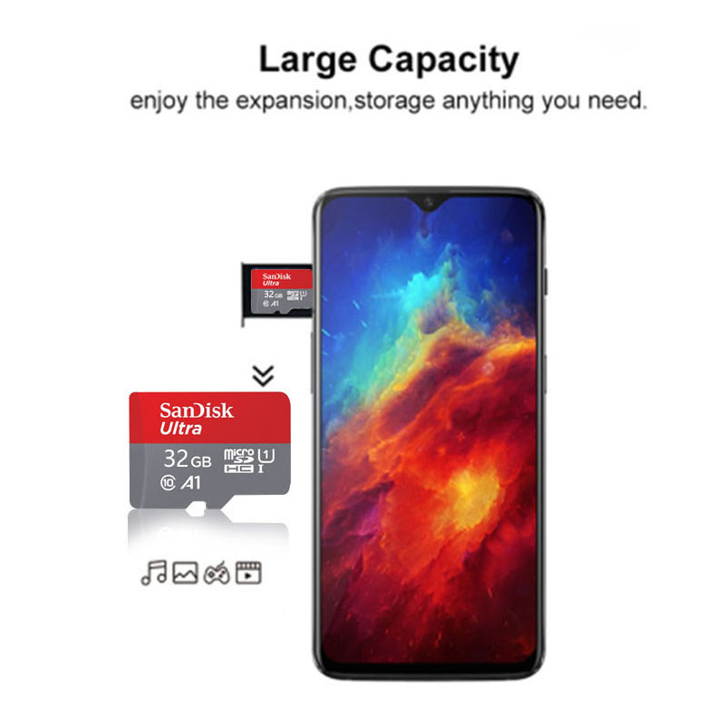 Sandisk Ultra Micro SD 128GB 32GB 64GB 256GB 512GB 1TB carte Micro SD caméra SD/TF carte Flash carte mémoire 128gb microSD pour téléphone