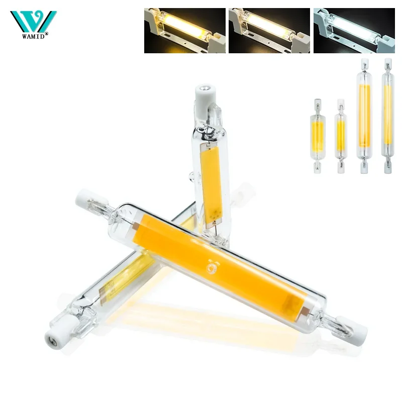Tubo de vidrio LED R7S, bombilla COB de 78mm y 118mm, 5W, 10W, 20W, lámpara de maíz r7s J78 J118 AC220V 110V, ahorro de energía, reemplaza la luz halógena