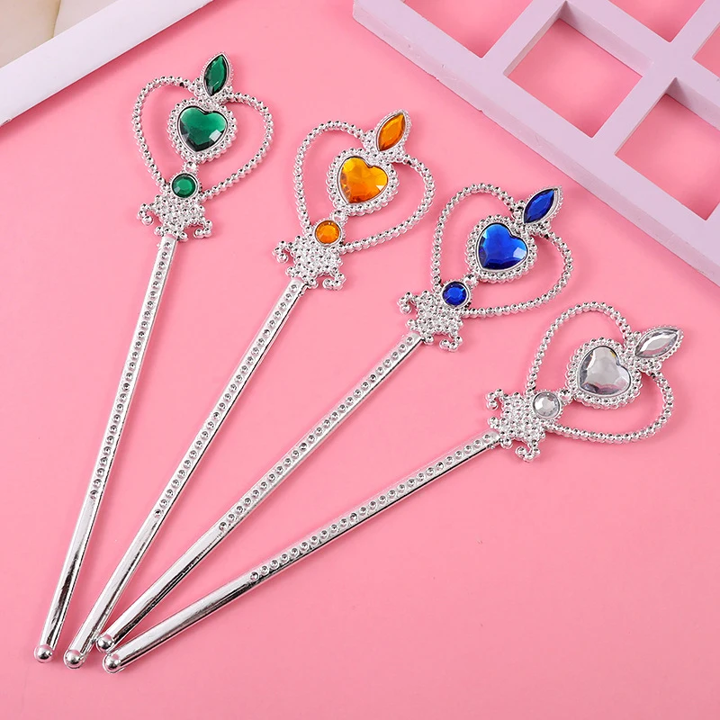 เด็กอัญมณีมงกุฎ Scepter ของเล่นเจ้าหญิงเครื่องแต่งกายอุปกรณ์เสริมสาวน่ารัก Headdress Magic Wand ของเล่นเด็กของขวัญวันเกิด