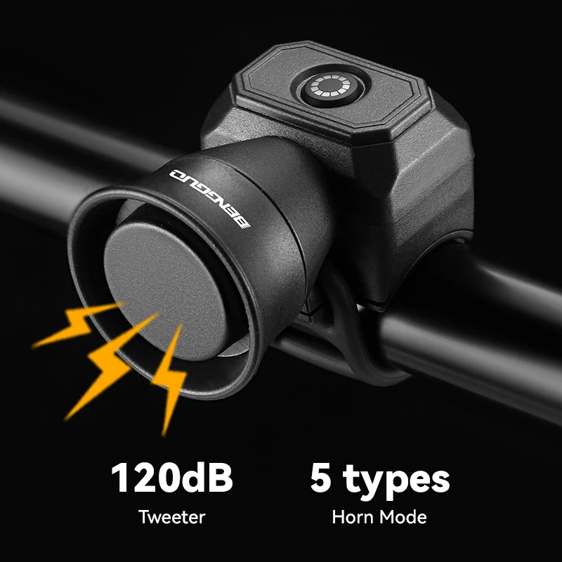 Bocina de bicicleta para bicicleta de montaña, Mini carga USB, timbre electrónico impermeable para bicicleta, equipo de equitación, accesorios para patinete infantil