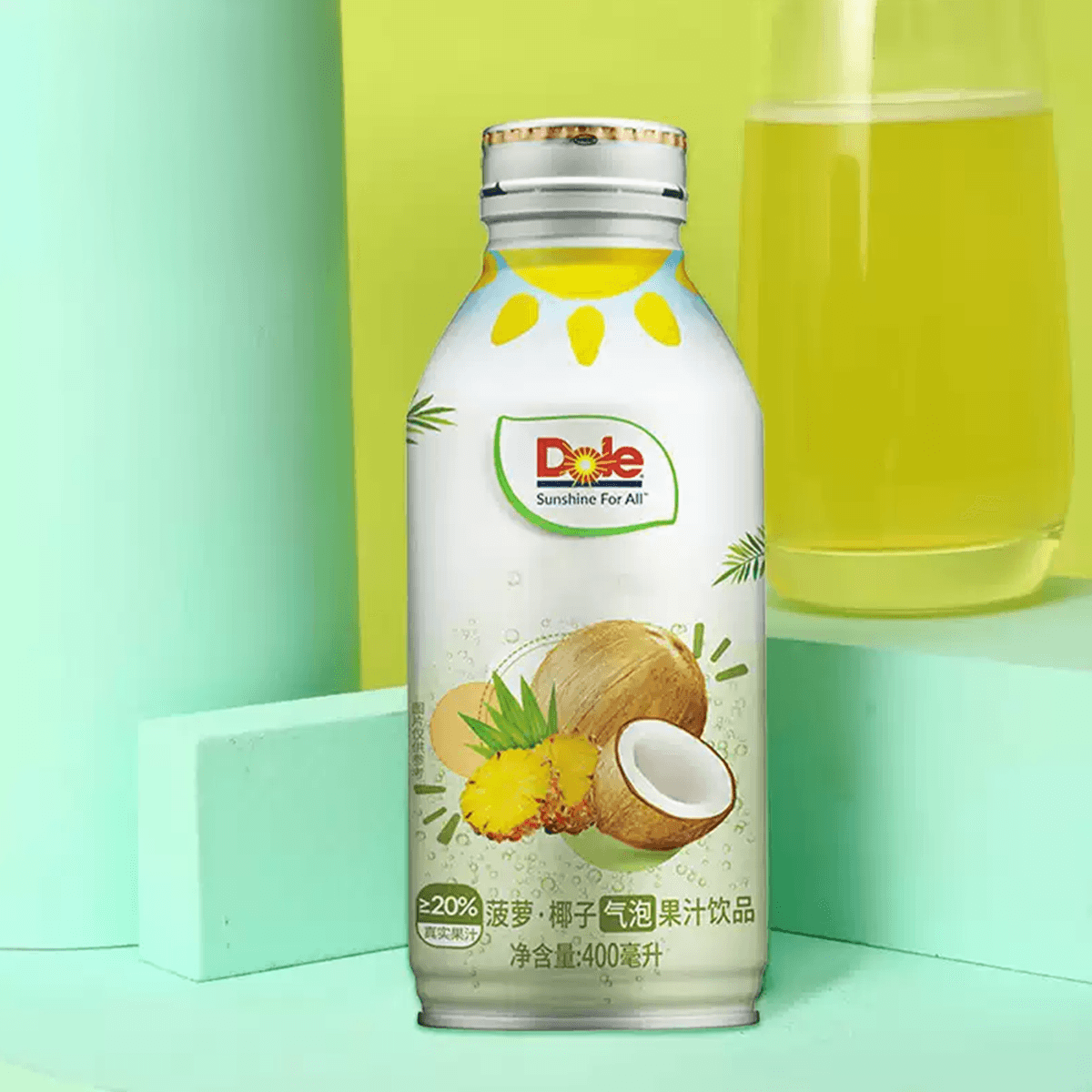 [8Packs] DU LE Pineapple Coconut Sparkling Juice , 13.53 fl oz*8Packs
