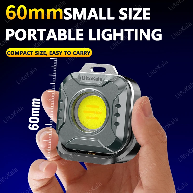 LiitoKala LF-986 Мини-рабочий фонарь LED + COB 500LM Интерфейс зарядки типа C Вход 5V1A Встроенный аккумулятор 1200 мАч Фонарик