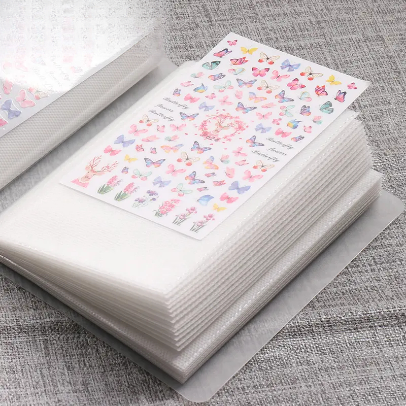 Aufbewahrungsheft für Nagelaufkleber ​ Große Kapazität Lagerung leere Seiten Design Aufkleber Sammlung Display Buch Nagel Werkzeug Begleiter