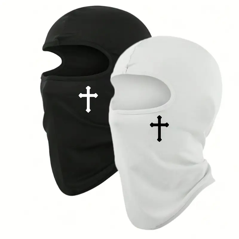 Máscara de esqui facial balaclava cruzada preta respirável perfeita para bicicleta, motociclismo, caminhadas, esqui para ferramenta esportiva ao ar livre