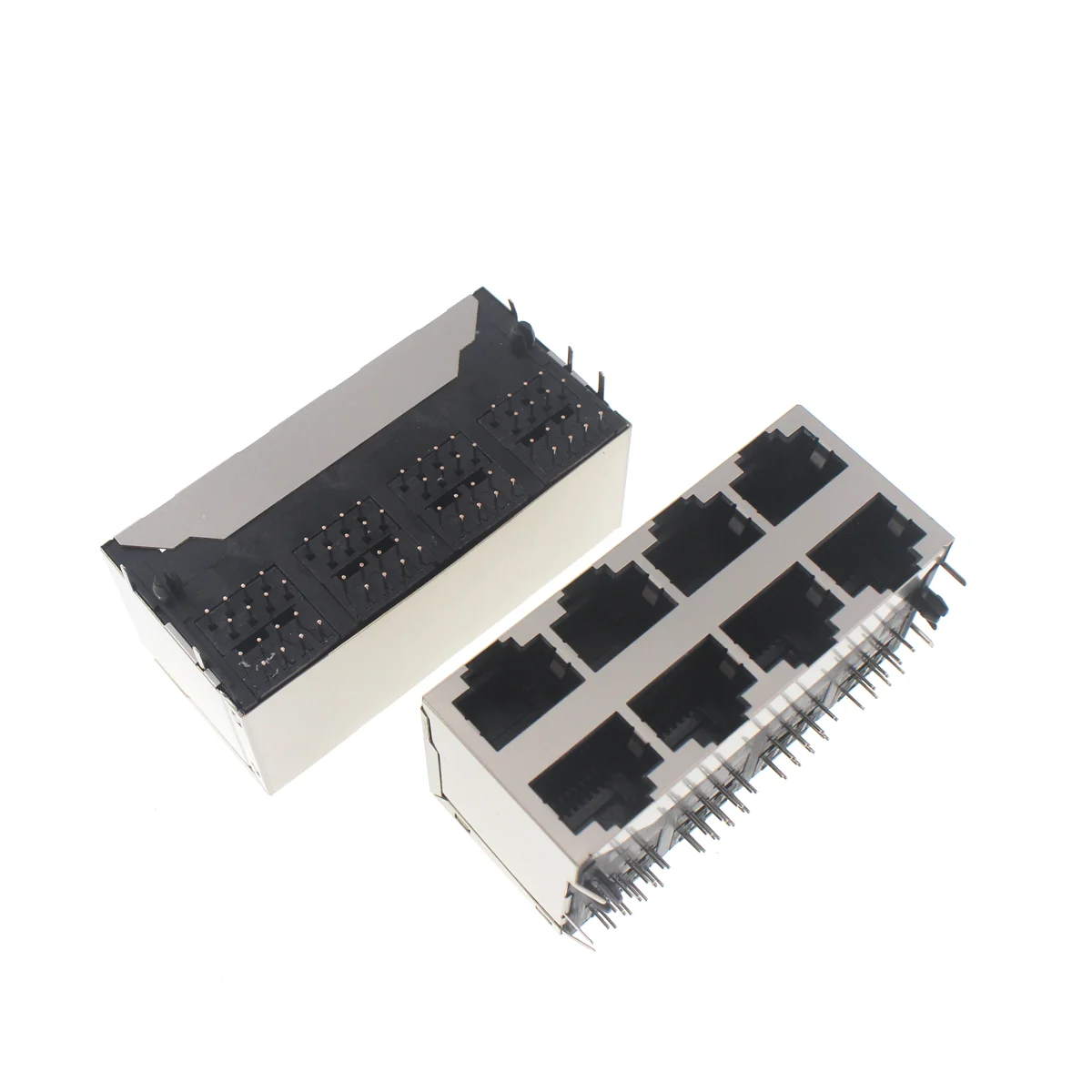 20/10/5/2pcs RJ45 Network Ethernet 8P 8C Female Socket Connectors 8Pin USB 2X4 1X4 2P 4PPCB Mount RJ45 8P8C Single Network Port