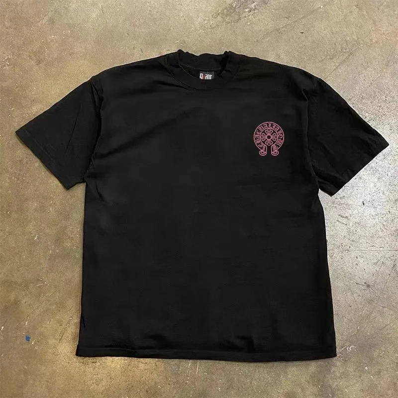 Cseta Hoada de Aodón de Manga Corta para Mujer, 3A260g, Estilo Retro Americano, Ropa Casual para Parejas, Cómoda y Tra...