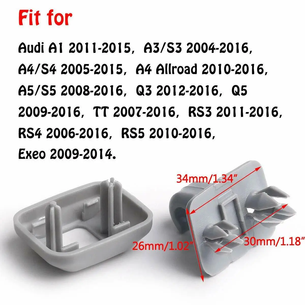2 Chiếc Cho Xe Audi A1 A3 A4 A5 Q3 Q5 S3 S4 S5 TT Allroad 8U0857562A Màu Xám Nội Thất Xám Ánh Nắng Mặt Trời tấm Che Kẹp Móc Chân Đế Móc Treo