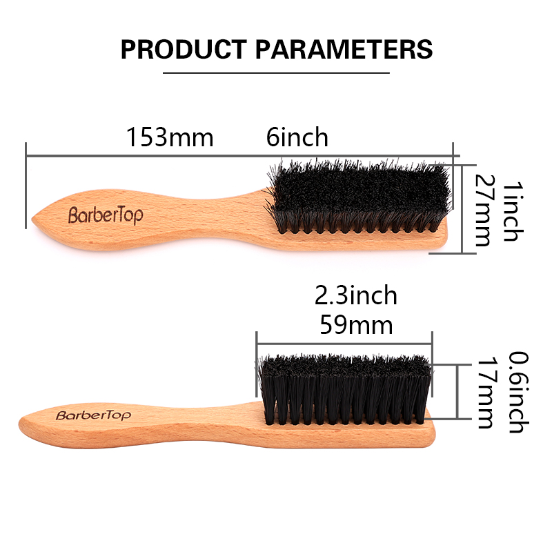 Barbertop Men Beard Brush Wooded Handle Soft Hair Cleaning Brush Broken Hair Remove Comb Hairdressing Neck Duster Barber Tools
