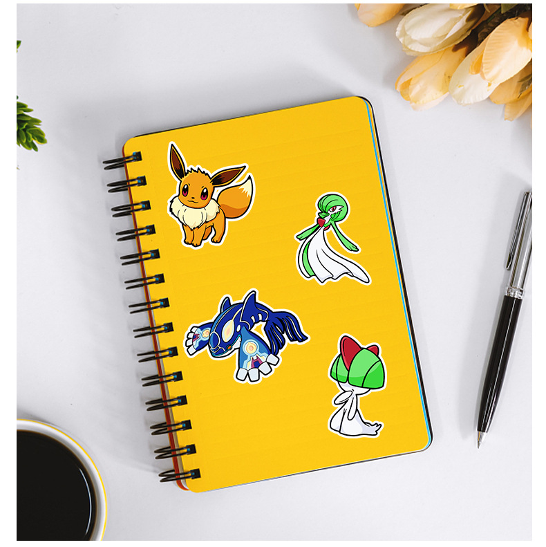 50PCS อะนิเมะ Pokemon น่ารักสติ๊กเกอร์ DIY โน้ตบุ๊คแล็ปท็อปโทรศัพท์กระเป๋าเดินทางจักรยานการ์ตูนตลก Graffiti สติกเกอร์ของเล่นเด็กตกแต่ง